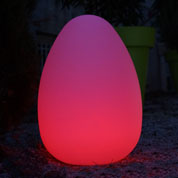 Ovo Multicor Luminoso com Bateria - 30 x H.42 cm